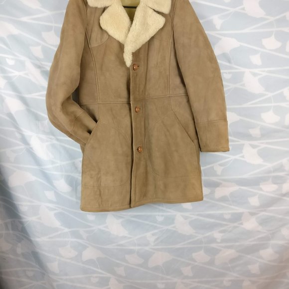 Designed in Canada, Lamb Leather Lined Shearling Coat, Fur Coat,  sz 36/S - Picture 3 of 9